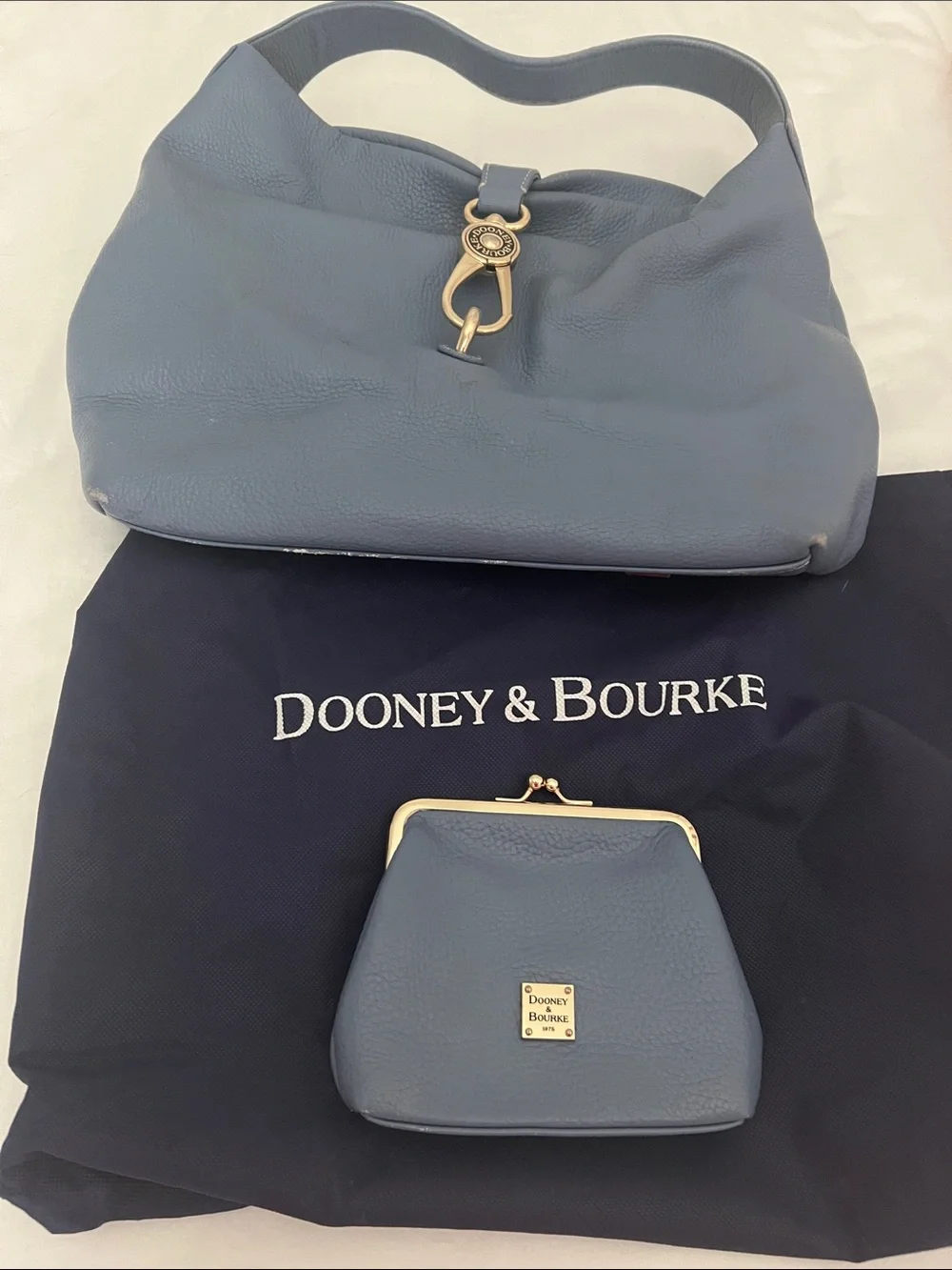 Dooney & Burke Belvedere Logo Lock Shoulder Bag with Kisslock Wallet